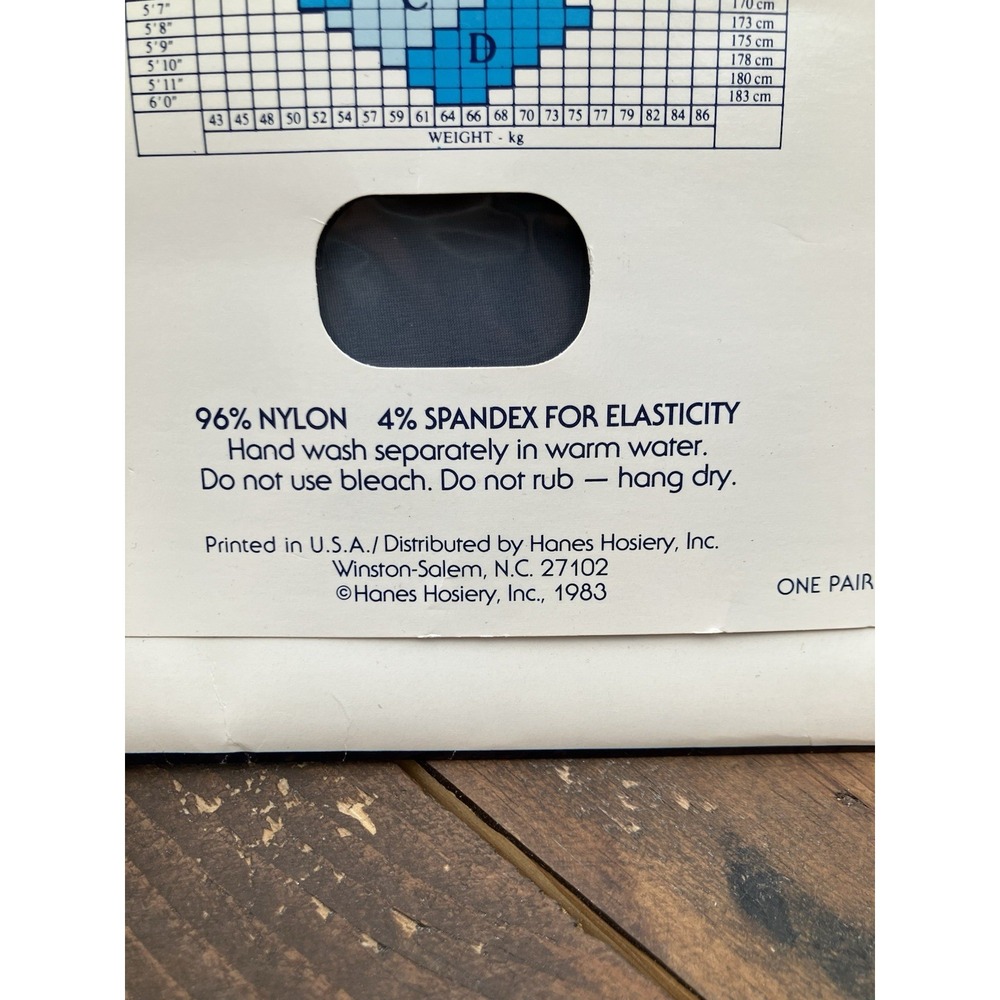Vintage Hanes Olga Cassini Pantyhose Wedgewood Blue Size A Style 885 NOS - Picture 5 of 6
